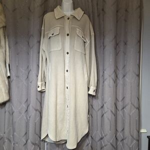 We The Free Ruby Long Shacket Jacket In Stone M